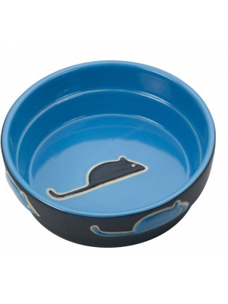 Ethical Pet Fresco Stoneware Cat Dish (5 / Blue)