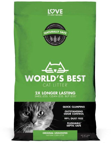 World's Best Original Unscented Clumping Cat Litter (14-lb)