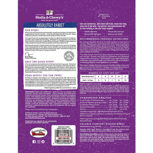 Stella & Chewy's Absolutely Rabbit Frozen Raw Dinner Morsels Cat Food (1-lb)