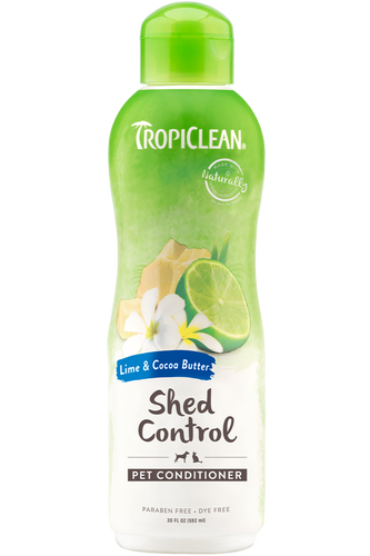 TropiClean Lime & Cocoa Butter Shed Control Conditioner for Pets (20 oz)