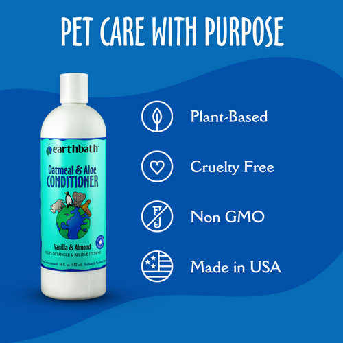 Earthbath Vanilla & Almond Oatmeal & Aloe Conditioner for Dogs and Cats (128 oz.)