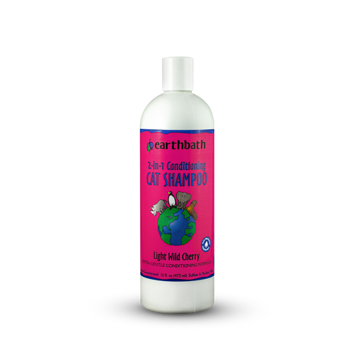 Earthbath 2-in-1 Conditioning Cat Shampoo (16 OZ / WILD CHERRY)