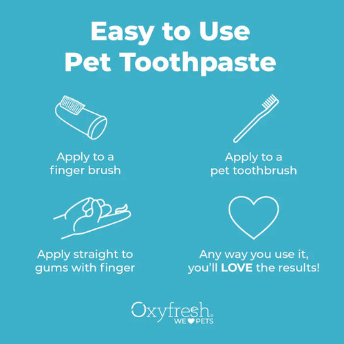 Oxyfresh Premium Pet Toothpaste - Best Way To Clean Pet Teeth & Remove Plaque with Finger Brush (1 Kit)